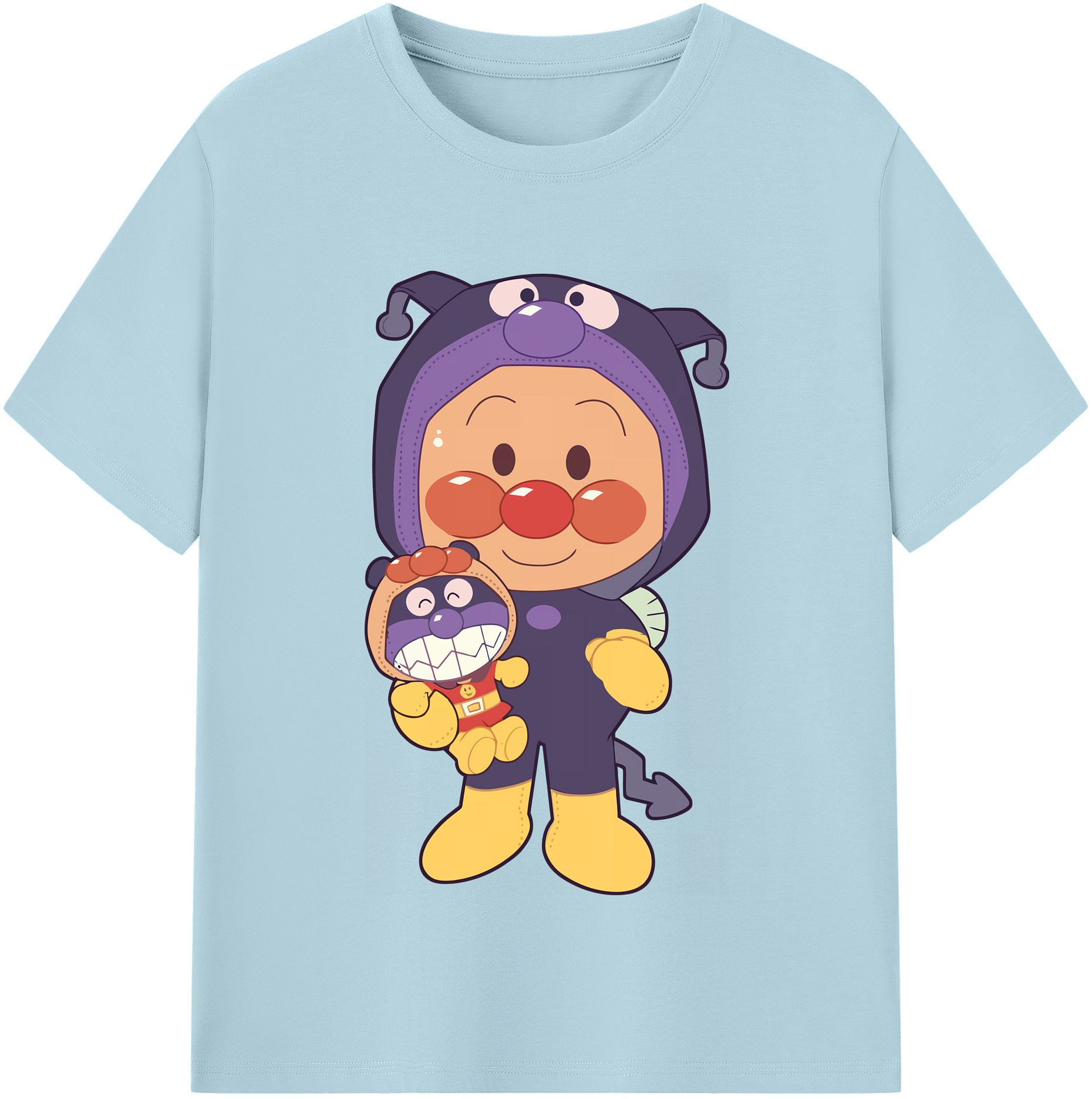 （画像用） アンパンマン Anpanman 綿100％半袖Tシャツ（フロントプリント）